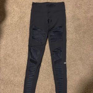 Alo High-Waist Moto Legging - Anthracite Glossy XS